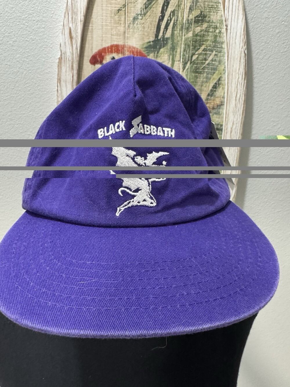 New Pac Sun Black Sabbath Snapback Hat Embroidered Logo Adjustable Cap NWT